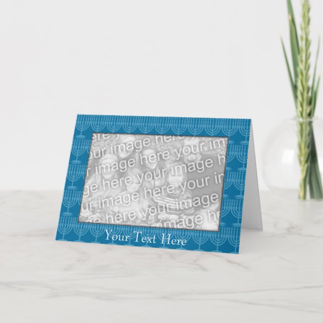 Plantilla de tarjeta - Hanukkah Menorah (Anverso)