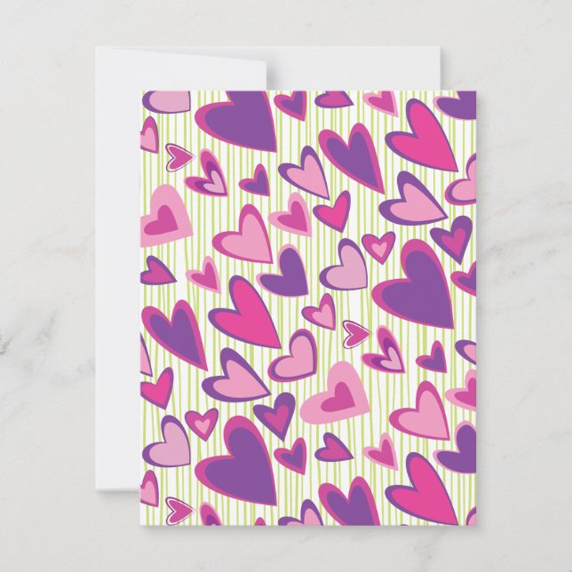 Plantilla de tarjeta plana de San Valentín Corazón (Anverso)