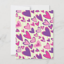 Plantilla de tarjeta plana de San Valentín Corazón