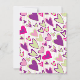 Plantilla de tarjeta plana de San Valentín Corazón