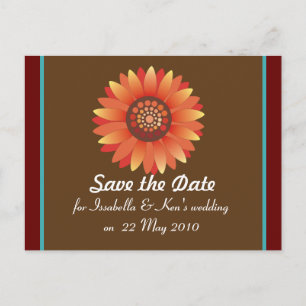 Plantilla de tarjeta postal de girasol para guarda