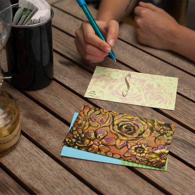 Plantilla de Tarjeta Postal Floral Metálico № 3 (Subido por el creador)