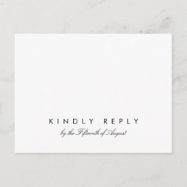 Plantilla de tarjeta postal RSVP de casamiento sim