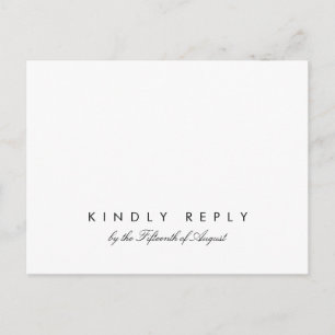 Plantilla de tarjeta postal RSVP de casamiento sim