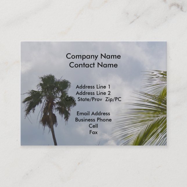 Plantilla de tarjeta tropical (Anverso)