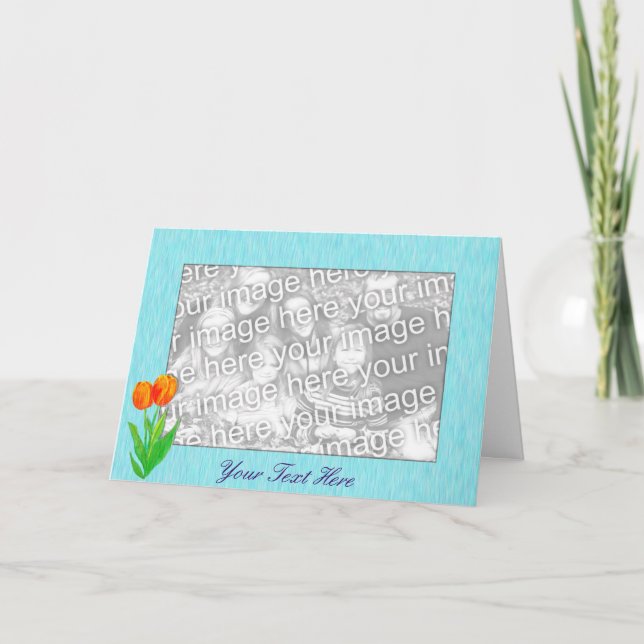Plantilla de Tarjeta - Tulipanes de Primavera (Anverso)