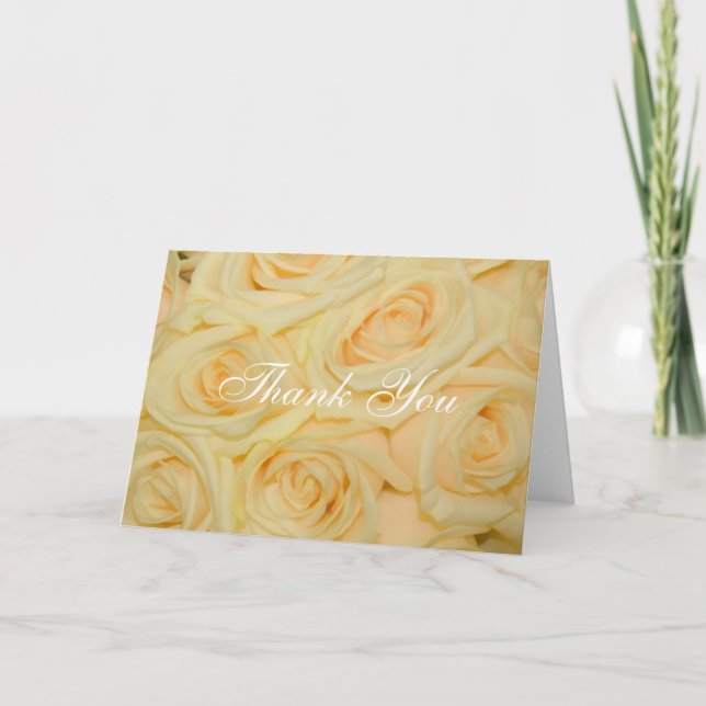 Plantilla de tarjeta Yellow Rose Gracias (Anverso)