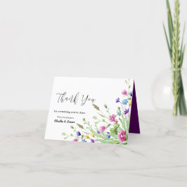 Plantilla de tarjetas de Agradecimiento de Flor si