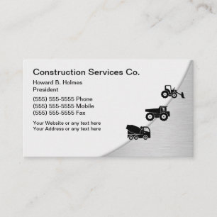 Plantilla de tarjetas de empresa de construcción