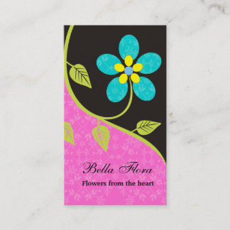 Plantilla de tarjetas de negocio de flores turques