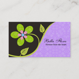 Plantilla de tarjetas de negocio de flores turques