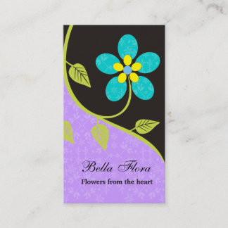 Plantilla de tarjetas de negocio de flores turques