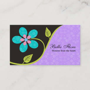 Plantilla de tarjetas de negocio de flores turques