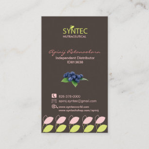 Plantilla de tarjetas de negocio para nutracéutico