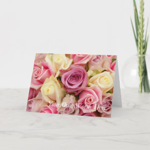 Plantilla de tarjetas de nota de rosas