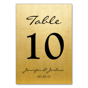 Plantilla de tarjetas de número de mesa de recepci