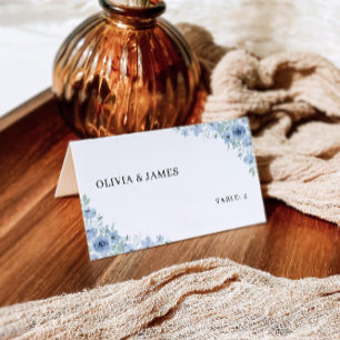 Plantilla de tarjetas de plaza de Boda azul