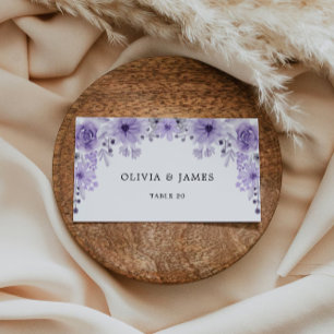 Plantilla de tarjetas de plaza de Boda púrpura