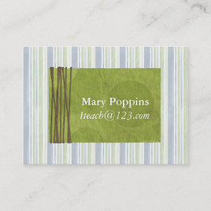 Plantilla de tarjetas de presentación de profesore