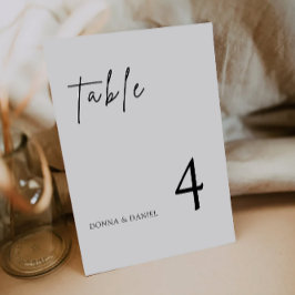 Plantilla de tarjetas de tabla Boda modernas