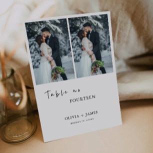 Plantilla de tarjetas de tabla de Boda fotográfico