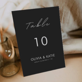 Plantilla de tarjetas de tabla de Boda negro