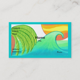 Plantilla de tarjetas de visita Sun y Surf