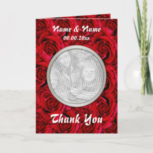 Plantilla de tarjetas - rosas rojas personalizable