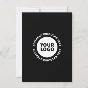 Plantilla de texto circular editable y su logotipo