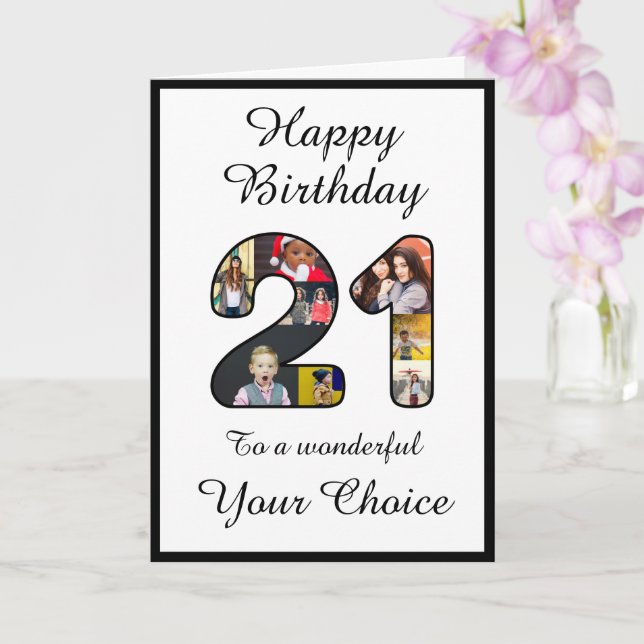 Plantilla de texto de foto de 21 Personalizados Ha (Orquídea)