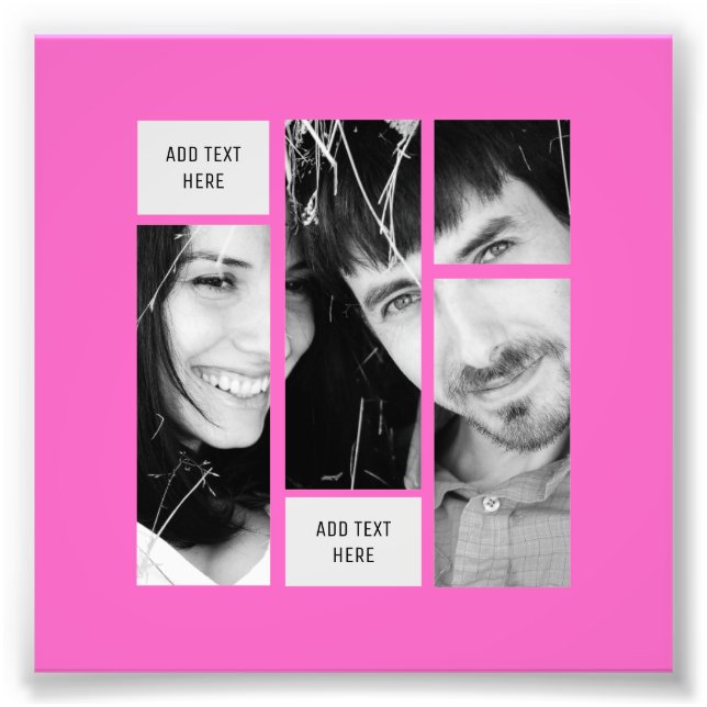 Plantilla de texto de fotos de PINK - Transferenci (Frente)