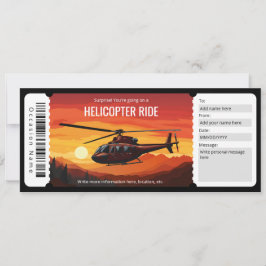 Plantilla de tickets de Surprise Helicopter Ride