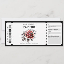 Plantilla de tickets de tatuaje sorpresa,