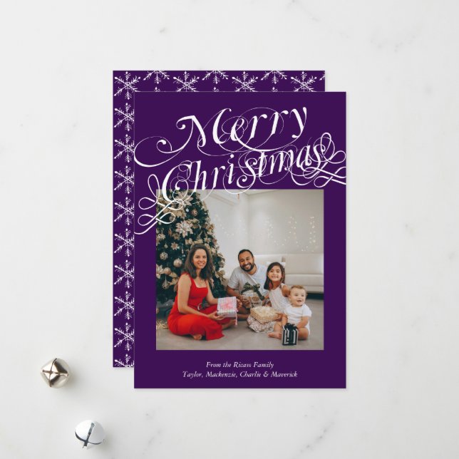 Plantilla de tipografía elegante de Feliz Navidad (Anverso/Reverso In Situ)