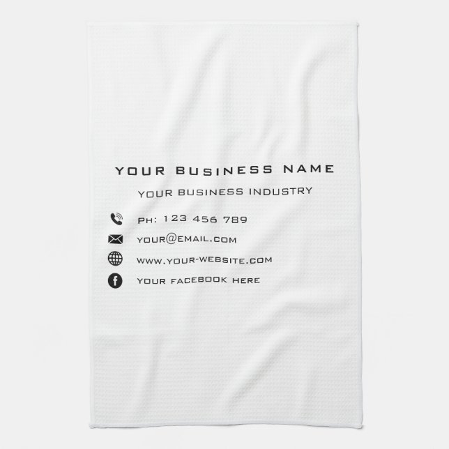 Plantilla de toalla de cocina de texto de personal (Vertical)