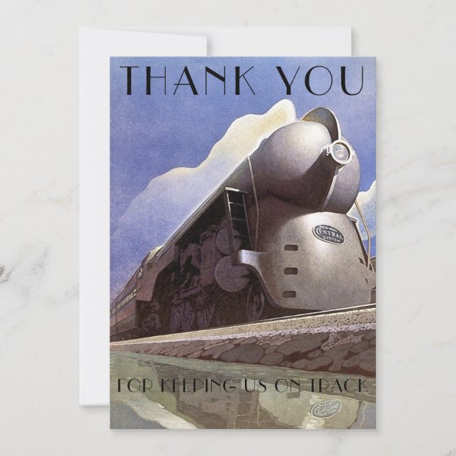 Plantilla De Tren De Locomotora De Estilo Art Deco (Anverso)