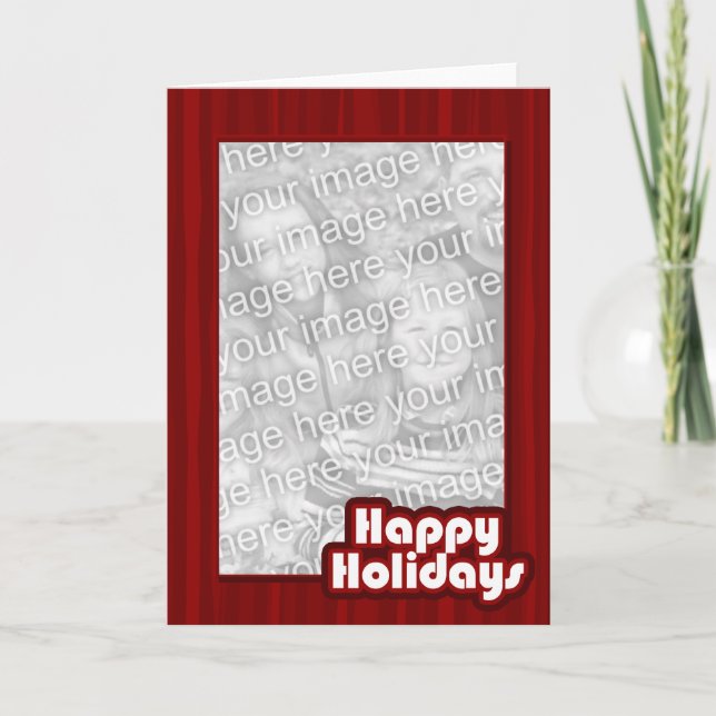 Plantilla de vacaciones Red Happy - Personalizada (Anverso)