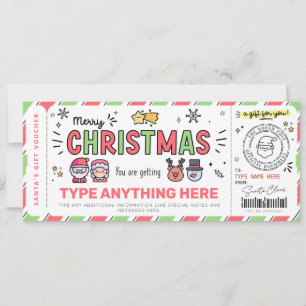 Plantilla de vale de regalo de Navidad para niños