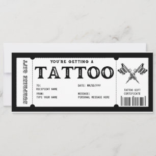 Plantilla de Vale de Regalo de Tatuaje Personaliza
