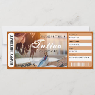 Plantilla de Vale de Regalo de Tatuaje Personaliza