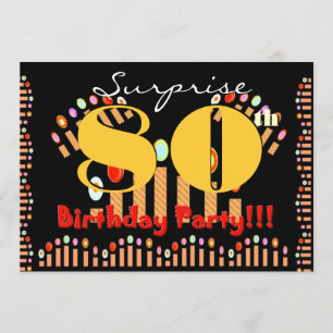 Plantilla de velas por cumpleaños número 80 SORPRE