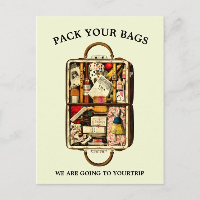 Plantilla de viaje por maletero vintage (Anverso)