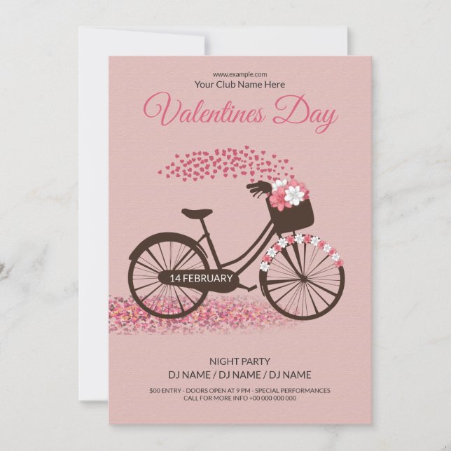 Plantilla de viajero para Fiestas de San Valentín  (Anverso)