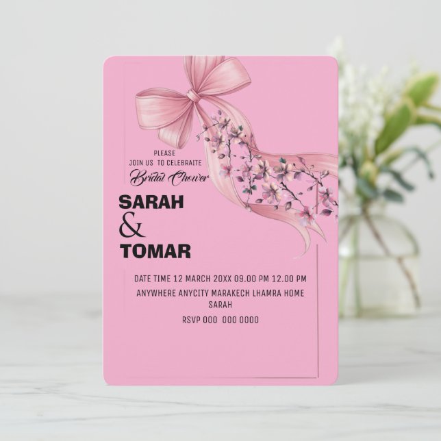 Plantilla de video personalizable para invitación  (Anverso de pie)
