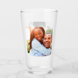 Plantilla de vidrio de cerveza redondeada de doble