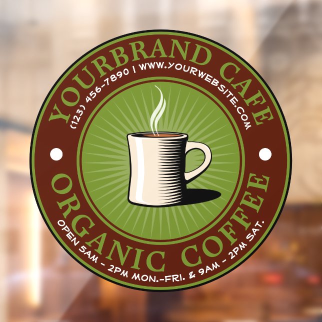 Plantilla de vinilo para ventana de Café Vintage (Hoja 2)