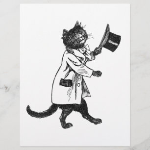 Plantilla de volante de arte de cosecha de gato ne