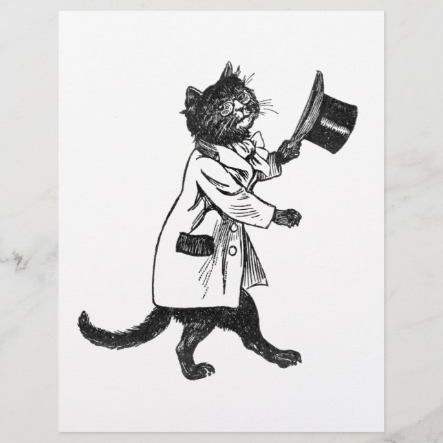 Plantilla de volante de arte de cosecha de gato ne (Frente)
