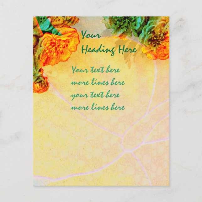 Plantilla de volante de bordes tropicales (Frente)