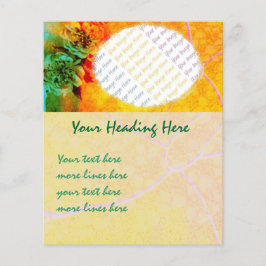 Plantilla de volante de bordes tropicales